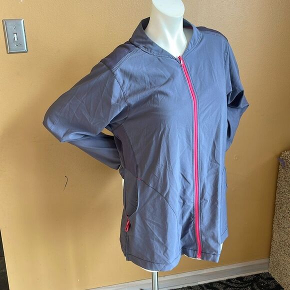 Carhartt Jackets & Blazers - Carhartt Force Full Zip Jacket Women's L Thumb Holes Gray Lightweight Pockets